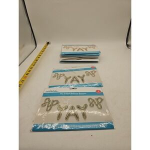 Way To Celebrate Sip Sip Yay Mylar Balloon Banner Gold Happy New Year Lot Of 11